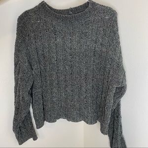 American Eagle grey crew neck sweater